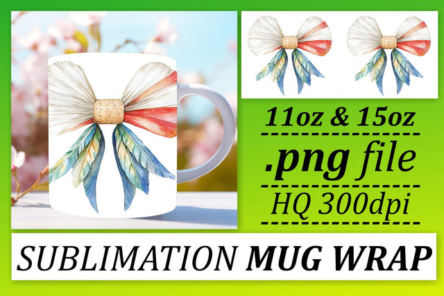 make every sip special! , Artistic mug wraps, Bow Sublimation afrosvg 