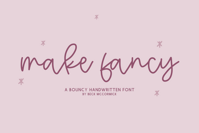 Make Fancy Script Font Beck McCormick 