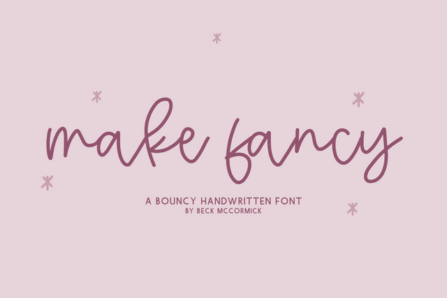 Make Fancy Script Font Beck McCormick 
