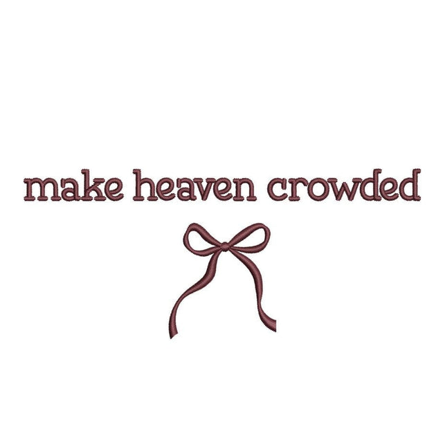 Make Heaven Crowded Embroidery Design, 5 sizes, Instant Download Embroidery/Applique DESIGNS Nino Nadaraia 