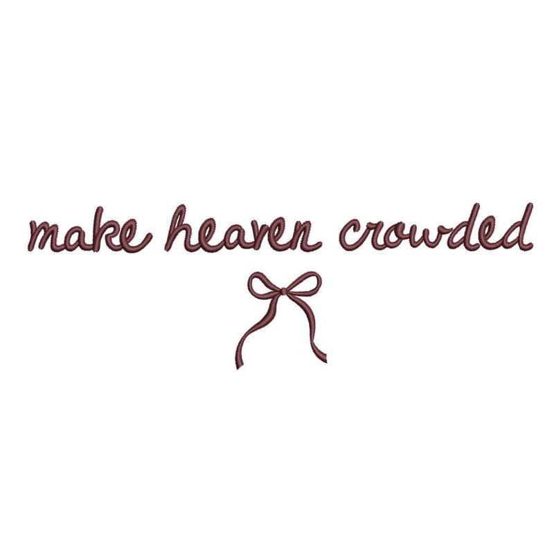 Make Heaven Crowded Embroidery Design, 5 sizes, Instant Download Embroidery/Applique DESIGNS Nino Nadaraia 