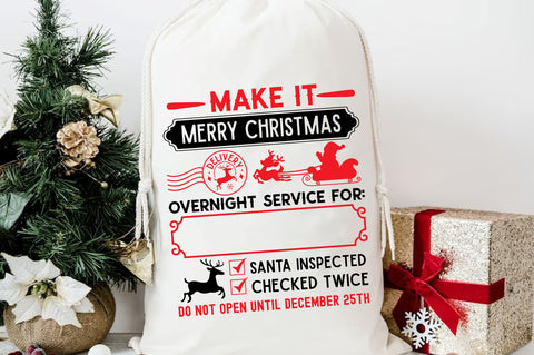 Make it merry christmas delivery overnight svg design SVG Regulrcrative 
