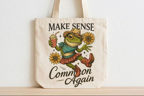 Make Sense Common Again PNG Funny Frog Sarcasm Design SVG BillahCrafts 