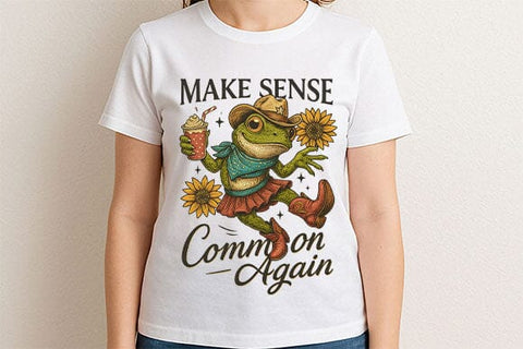 Make Sense Common Again PNG Funny Frog Sarcasm Design SVG BillahCrafts 