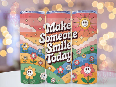 Make Someone Smile 20oz Tumbler, Affirmation Tumbler, Motivational Wrap, Positive Quote PNG, Sublimation Design, 20oz Tumbler Wrap, Inspirational Cup Design Sublimation SvggirlplusArt 