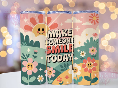 Make Someone Smile 20oz Tumbler, Affirmation Tumbler, Motivational Wrap, Positive Quote PNG, Sublimation Design, 20oz Tumbler Wrap, Inspirational Cup Design Sublimation SvggirlplusArt 