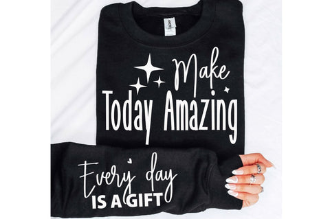 Make Today Amazing Sleeve SVG, Boho Inspirational SVG, Love Yourself SVG, Positive Quotes SVG Design SVG Regulrcrative 