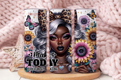 Make Today Great 20 oz Skinny Tumbler Sublimation Design Digital Download PNG, Daily Affirmation Tumbler Wrap Design Sublimation DesignSVG 