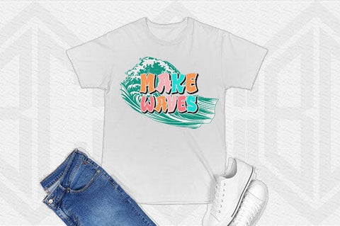 Make Waves Beach Vibes SVG Surf Summer Clipart SVG BillahCrafts 