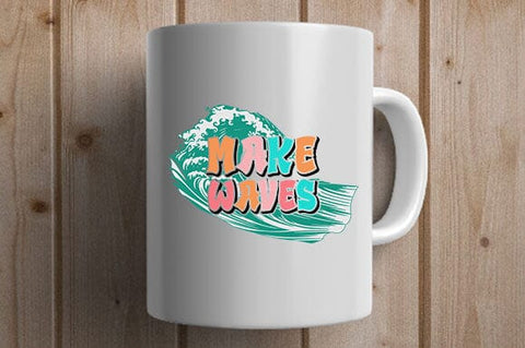 Make Waves Beach Vibes SVG Surf Summer Clipart SVG BillahCrafts 