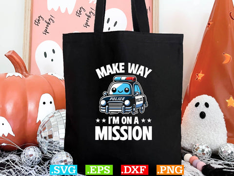 Make Way I am On A Mission Shirt, Police Svg, Back the Blue Svg, Thin Blue Line Svg, Police Officer Svg, Police Wife Svg, Distressed Flag SVG Creativeart88 