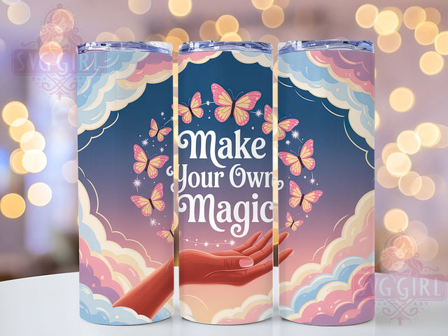 Make Your Magic 20oz Tumbler, Affirmation Tumbler, Motivational Wrap, Positive Quote PNG, Sublimation Design, 20oz Tumbler Wrap, Inspirational Cup Design Sublimation SvggirlplusArt 