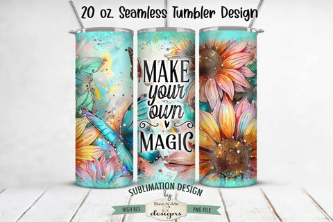 Make Your Own Magic Butterfly 20oz Seamless Tumbler Wrap Sublimation Ewe-N-Me Designs 