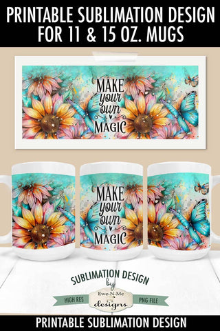 Make Your Own Magic Sublimation Mug - 11 & 15 oz sizes Sublimation Ewe-N-Me Designs 