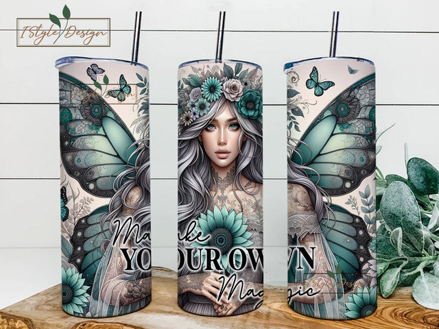 Make Your Own Magic Tumbler Wrap, 20oz Skinny Sublimation Tumbler Design, Affirmation Sublimation Design, Inspirational Tumbler Png Downloads Sublimation iStyleDesign 