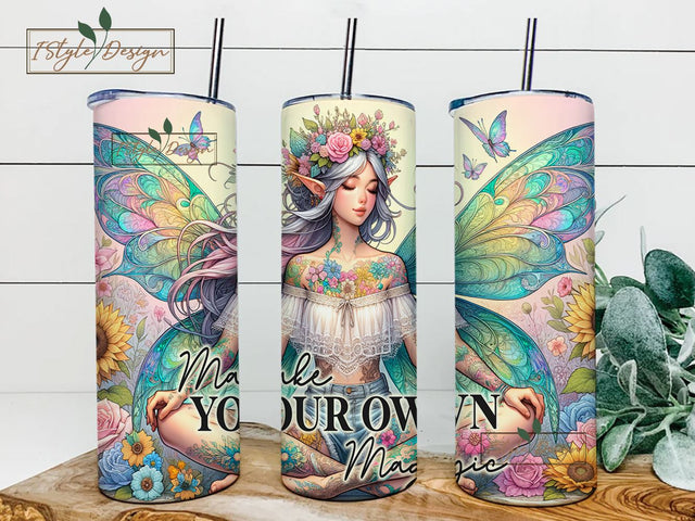 Make Your Own Magic Tumbler Wrap, 20oz Skinny Sublimation Tumbler Design, Affirmation Sublimation Design, Inspirational Tumbler Png Downloads Sublimation iStyleDesign 