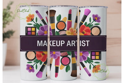 Makeup Artist 20oz Tumbler Wrap Sublimation PixelChick 