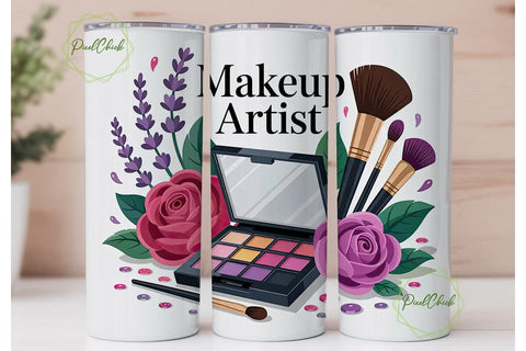 Makeup Artist 20oz Tumbler Wrap Sublimation PixelChick 