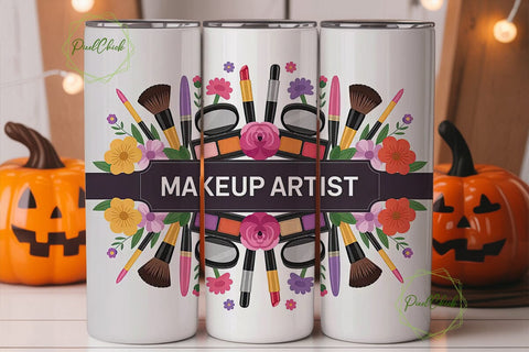 Makeup Artist 20oz Tumbler Wrap Sublimation PixelChick 