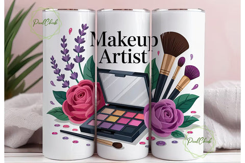 Makeup Artist 20oz Tumbler Wrap Sublimation PixelChick 