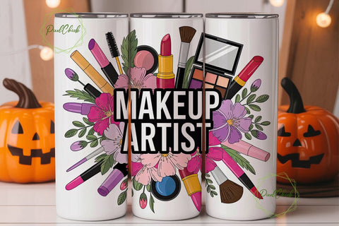 Makeup Artist 20oz Tumbler Wrap Sublimation PixelChick 