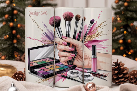 Makeup Artist Glam 20oz Tumbler Design Sublimation DesignSVG 