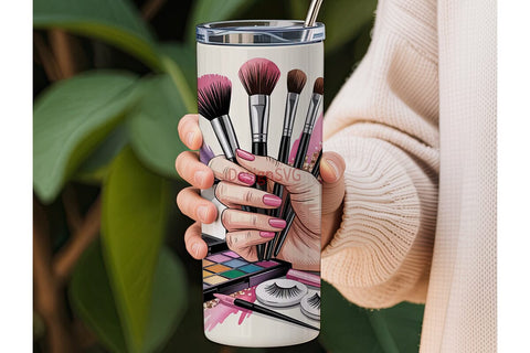 Makeup Artist Glam 20oz Tumbler Design Sublimation DesignSVG 