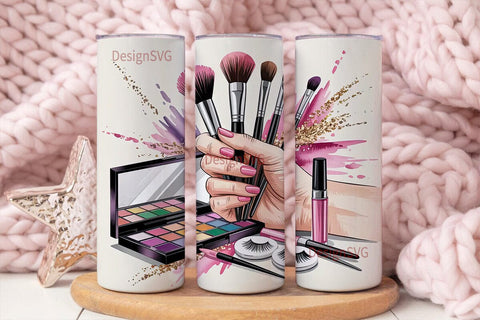 Makeup Artist Glam 20oz Tumbler Design Sublimation DesignSVG 