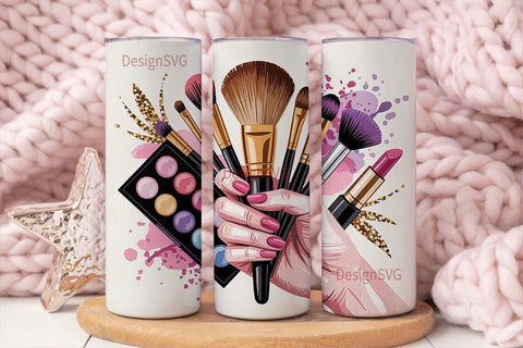 Makeup Artist Glam 20oz Tumbler Design Sublimation DesignSVG 