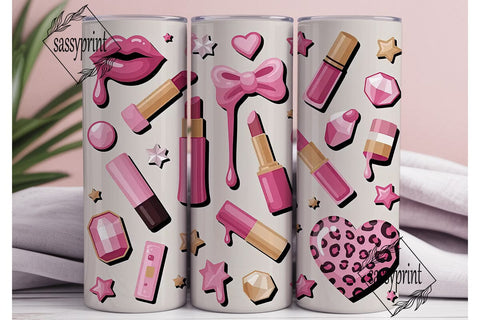 Makeup Glam 20oz Tumbler Design Sublimation sassyprint 