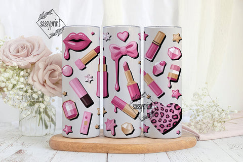 Makeup Glam 20oz Tumbler Design Sublimation sassyprint 