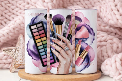 Makeup Glam 20oz Tumbler Wrap Sublimation DesignSVG 