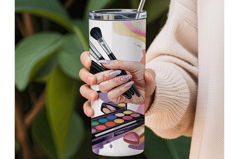 Makeup Glam 20oz Tumbler Wrap Sublimation DesignSVG 