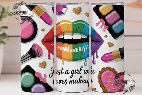 Makeup Lover 20oz Tumbler Wrap Sublimation sassyprint 
