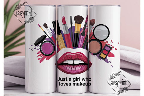 Makeup Lover Tumbler Wrap PNG Sublimation sassyprint 