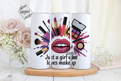 Makeup Lover Tumbler Wrap PNG Sublimation sassyprint 