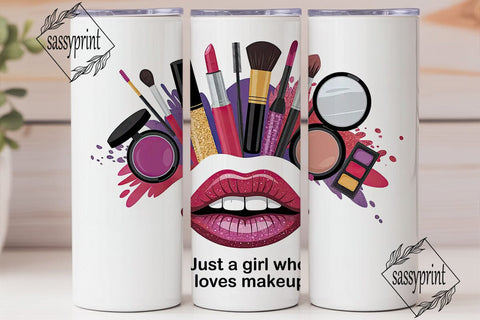 Makeup Lover Tumbler Wrap PNG Sublimation sassyprint 