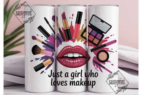 Makeup Lover Tumbler Wrap PNG Sublimation sassyprint 