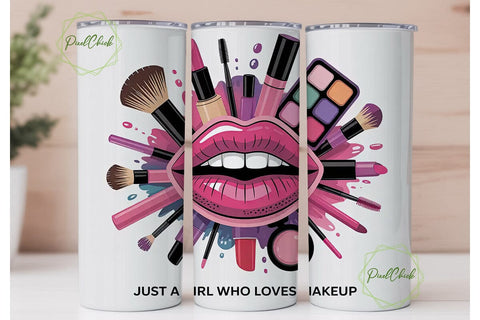 Makeup Lover Tumbler Wrap Sublimation PixelChick 