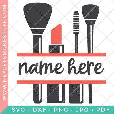 Makeup Monogram SVG Hey Let's Make Stuff 