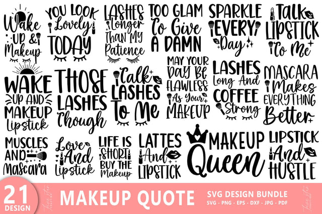 Makeup Quotes SVG Bundle Design SVG FiveStarCrafting 