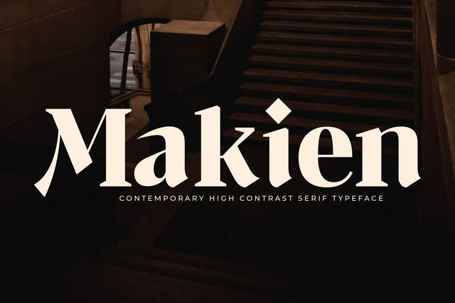 Makien - Contemporary High Contrast Serif Font Letterena Studios 