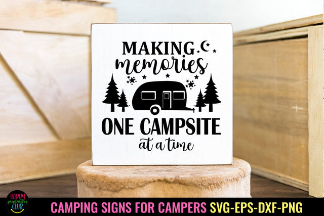 Making Memories Campsite SVG I Camping Signs for Campers SVG SVG Happy Printables Club 