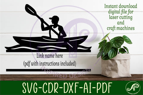 Male Kayak name wall art sign SVG APInspireddesigns 