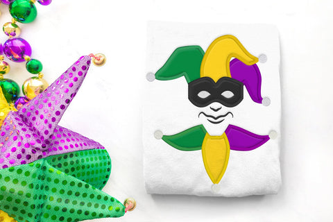 Male Mardi Gras Jester Applique Embroidery Embroidery/Applique DESIGNS Designed by Geeks 