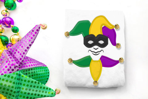 Male Mardi Gras Jester Applique Embroidery Embroidery/Applique DESIGNS Designed by Geeks 