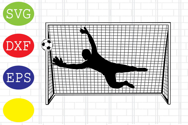 Male Soccer Goal Svg, Soccer Player Svg, Ball Illustration Svg, Jpg, Eps, Dxf Files SVG DigitalSvgFiles 