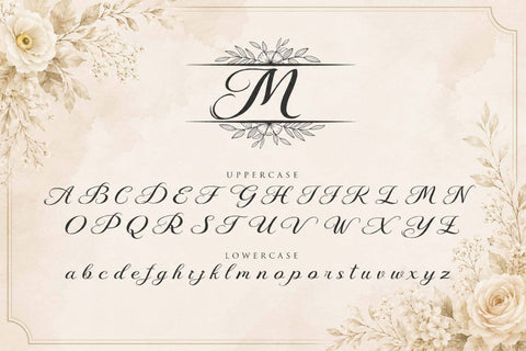 Malietha Flower Monogram Font Prasetya Letter 