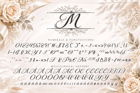Malietha Flower Monogram Font Prasetya Letter 