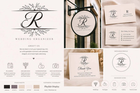 Malietha Flower Monogram Font Prasetya Letter 